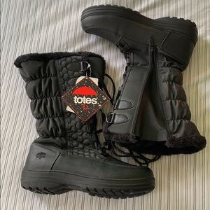 Totes Black Winter Boots Women’s Size 10